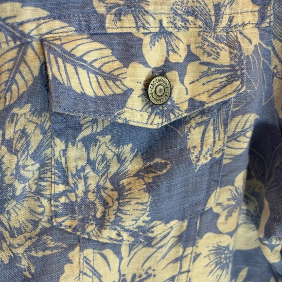 C&C California Sz XL Jacket 100% Linen Trucker Style Floral Unlined Pockets NEW - Picture 8 of 9